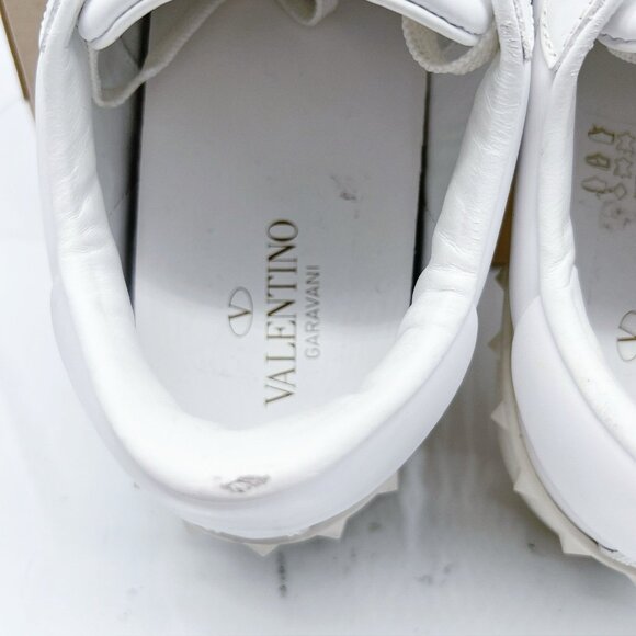 VALENTINO GARAVANI Rockstud Untitled Leopard Sneaker Men White Leather EU42 US 9 - Picture 14 of 15